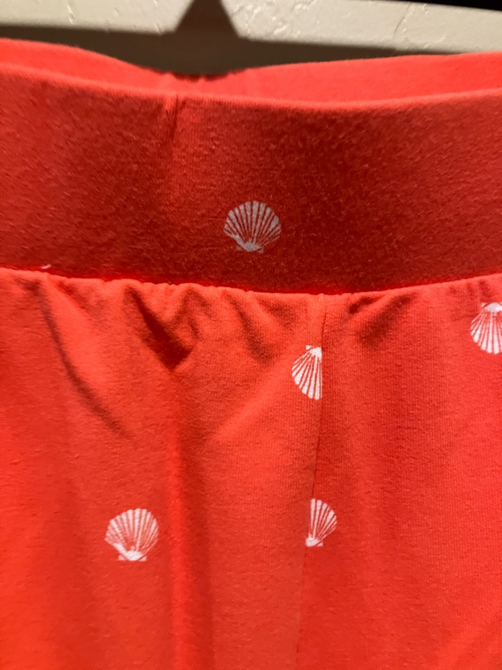 NWT Croft & Barrow XL Coral Shell-Print Knit Capri Just Below The Knee
